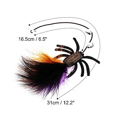 1Pcs Portable Spider Pattern Cat Playing Rod Replacement Orange Black Purple