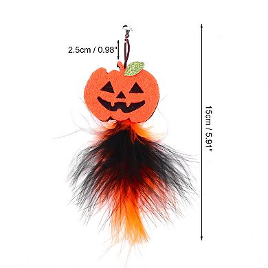 1Pcs Portable Pumpkin Pattern Cat Playing Rod Replacement Orange Black