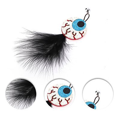 1Pcs Portable Eyes Pattern Cat Playing Rod Replacement for Indoor Blue