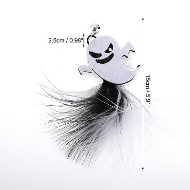 1Pcs Portable Ghost Pattern Cat Playing Rod Replacement for Indoor Black White
