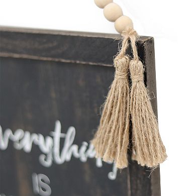 Rustic Wood Wall Sign with Inspirational Quote - Everything Is Figureoutable, 9.5 x 9.5 Inch
