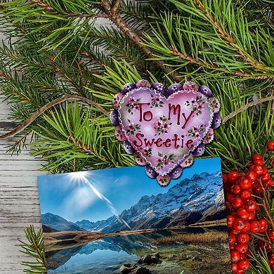 Hearts Of Love Wooden Clip-on Ornaments Set Of 6 By G. Debrekht