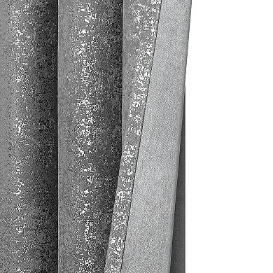 Goodgram Montauk Accents 2 Piece Grommet Top Sparkly Metallic Light Filtering Window Curtains