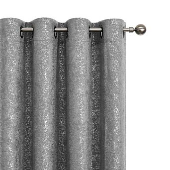 Goodgram Montauk Accents 2 pc Grommet Top Sparkly Metallic Light Filtering Window Curtains