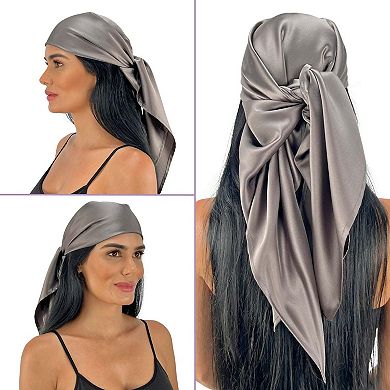100% Mulberry Silk 36" Square Head Scarf Bandana