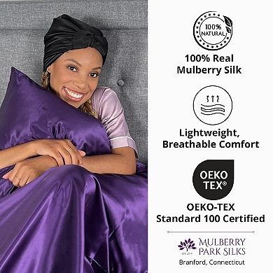 100% Mulberry Silk 36" Square Head Scarf Bandana