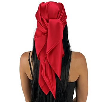 100% Mulberry Silk 36" Square Head Scarf Bandana