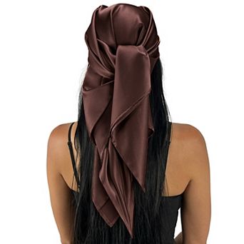 100% Mulberry Silk 36" Square Head Scarf Bandana