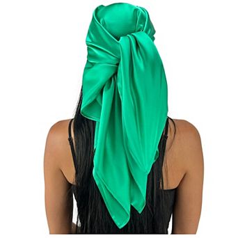 100% Mulberry Silk 36" Square Head Scarf Bandana