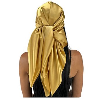 100% Mulberry Silk 36" Square Head Scarf Bandana