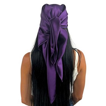 100% Mulberry Silk 36" Square Head Scarf Bandana