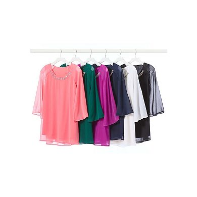Catherines Women's Plus Size Petite Dazzling Blouse