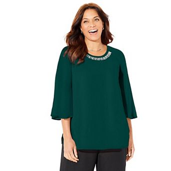Catherines Women's Plus Size Petite Dazzling Blouse