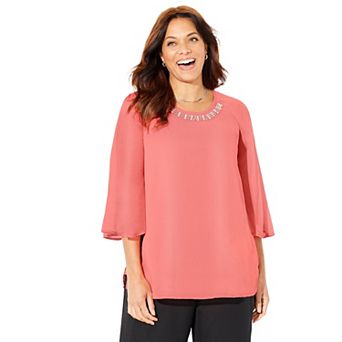 Catherines Women's Plus Size Petite Dazzling Blouse