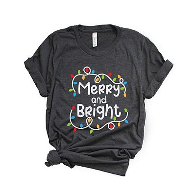 Merry And Bright Lights Short Sleeve Graphic Tee