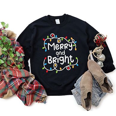 Merry And Bright Lights Sweatshirt
