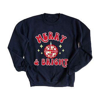 Simply Sage Market Merry And Bright Disco Ball Sweatshirt