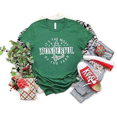 It's The Most Wonderful Time Tree Short Sleeve Graphic Tee