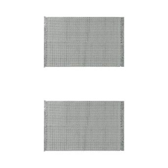 2 pc Bohemian Bathroom Rug With Fringe Bedroom Rug Woven Textured Rug Bath Mat
