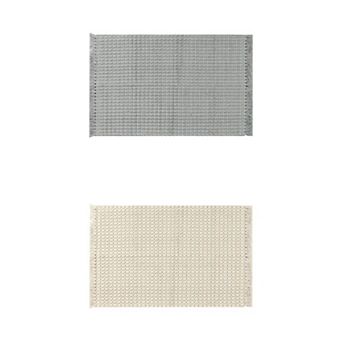 2 pc Bohemian Bathroom Rug With Fringe Bedroom Rug Woven Textured Rug Bath Mat