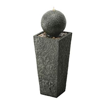 Glitzhome 40.25"H Oversized Polyresin Outdoor Water Fountain