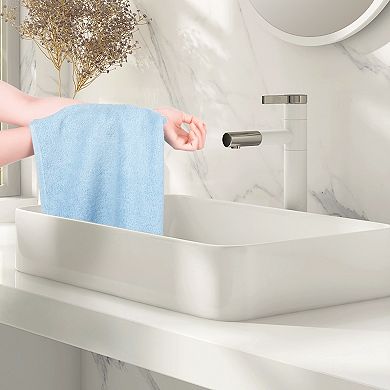 Wave Texture Pattern Hand Towels, Cotton Highly Absorbent Bath Towels For Hotels, Spa