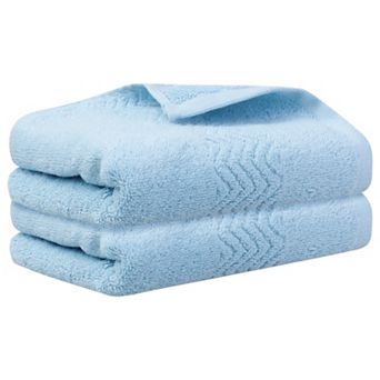 Wave Texture Pattern Hand Towels, Cotton Highly Absorbent Bath Towels For Hotels, Spa