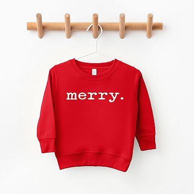 Merry Raised Print Toddler Graphic Sweatshirt