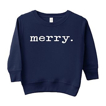 Merry Raised Print Toddler Graphic Sweatshirt