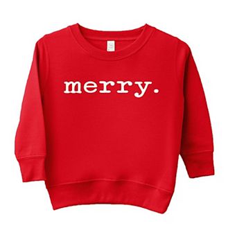 Merry Raised Print Toddler Graphic Sweatshirt