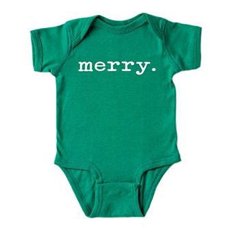 Merry Raised Print Baby Bodysuit