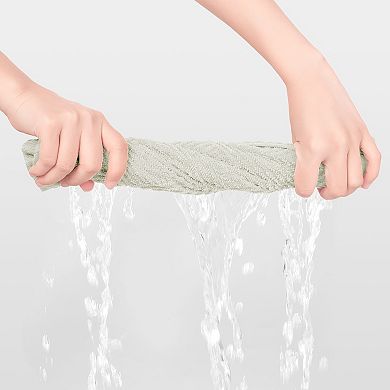 12 Pack Striped Bath Washcloths Set, Cotton, Highly Absorbent And Lightweight, Body And Face Towels