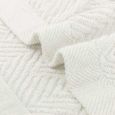 12 Pack Striped Bath Washcloths Set, Cotton, Highly Absorbent And Lightweight, Body And Face Towels