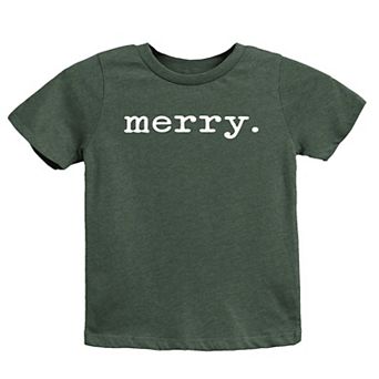 Merry Raised Print Youth Short Sleeve Graphic Tee