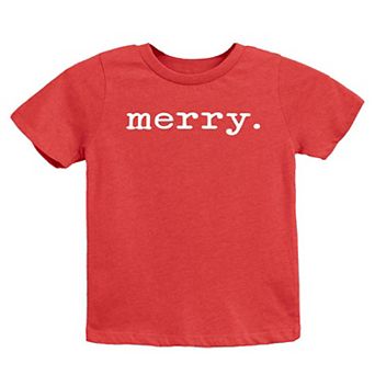 Merry Raised Print Youth Short Sleeve Graphic Tee