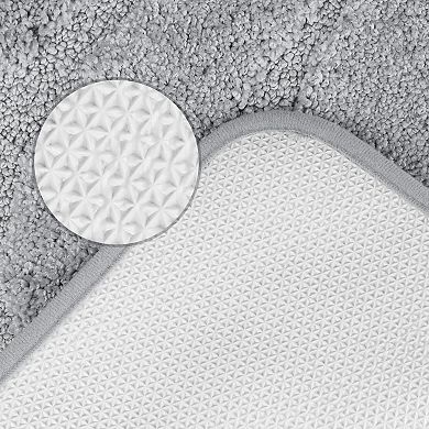2 Pcs Non Slip Absorbent Bath Mat Washable Bathroom Rug For Shower Room Floor