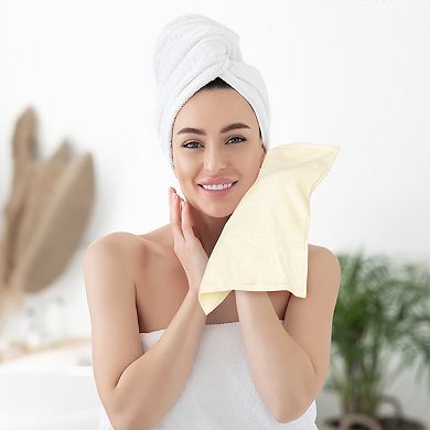 6 Pack Cotton Washcloths, Solid Face Cloths, Highly Absorbent And Quick Drying Towels