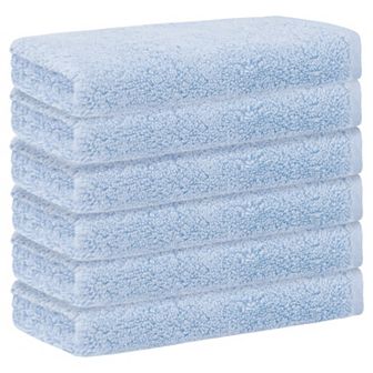 6 Pack Cotton Washcloths, Solid Face Cloths, Highly Absorbent And Quick Drying Towels
