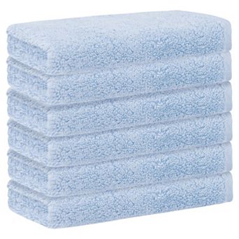 6 Pack Cotton Washcloths, Solid Face Cloths, Highly Absorbent And Quick Drying Towels