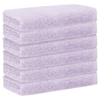 6 Pack Cotton Washcloths, Solid Face Cloths, Highly Absorbent And Quick Drying Towels