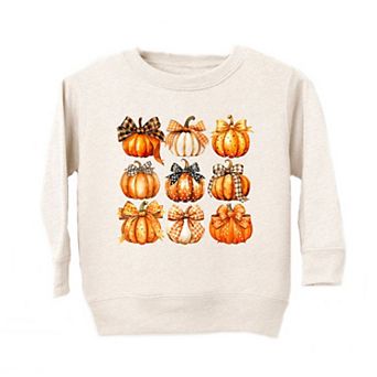 Coquette Fall Pumpkin Chart Youth Ultra-soft Graphic Sweatshirt