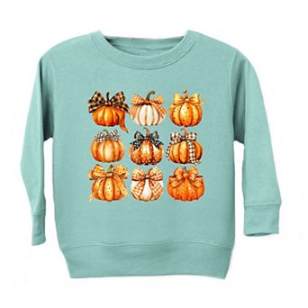 Coquette Fall Pumpkin Chart Youth Ultra-soft Graphic Sweatshirt