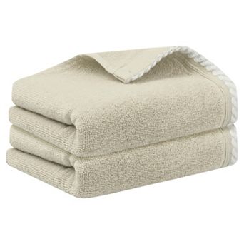 Solid Cotton Hand Towels, Absorbent And Quick Drying Towel For Bathroom 14" X 28" 2 Pack