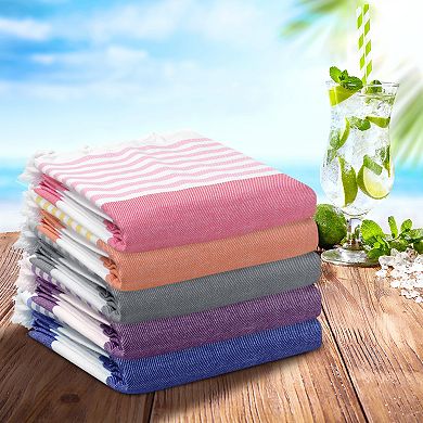 Cotton Beach Towels, Sand Free Quick Dry and Absorbent Swim Towel for Travel, Pool, Yoga 40" x 72"
