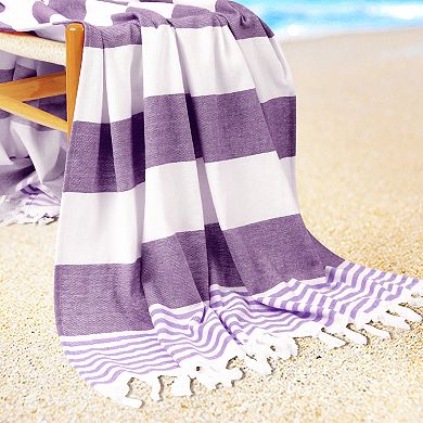 Cotton Beach Towels, Sand Free Quick Dry and Absorbent Swim Towel for Travel, Pool, Yoga 40" x 72"