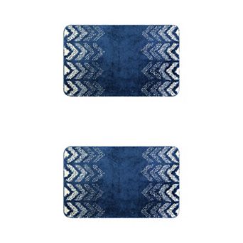 2 pc Geometric Patterns Bathroom Mat, Non-slip Carpet For Kitchen, Shower, Cistern, Tub