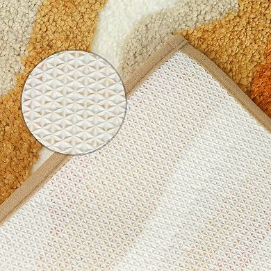 3 Pcs Non-slip Bathroom Rug Bath Floor Mat Thickening Bath Rug Absorption Quick Dry 16" X 24"