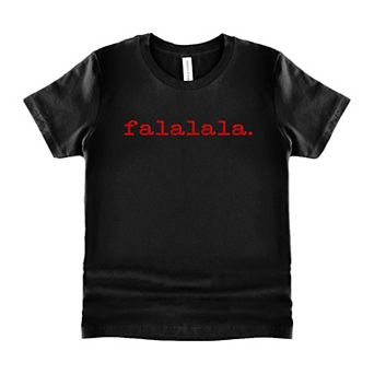 Fa La La Raised Print Toddler Short Sleeve Graphic Tee