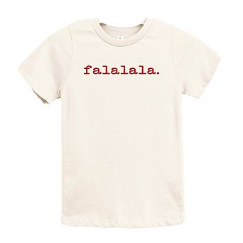 Fa La La Raised Print Toddler Short Sleeve Graphic Tee