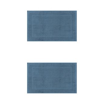 Towel Cotton Banded Bath Mat, Soft Plush Bath Rug For Hotel Spa Bathtub Mat 20" X 32" 2 pc